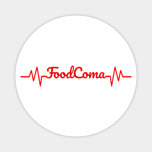 Food Coma Heart Rate Red Magnet